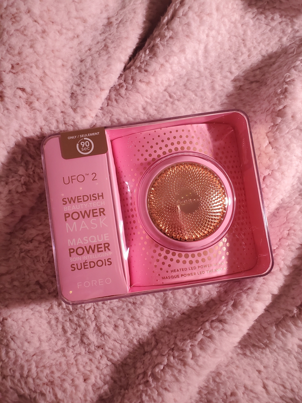 FOREO UFO 2 Power Mask Pink thermotherapy, cryotherapy, LED light therapy - NWT